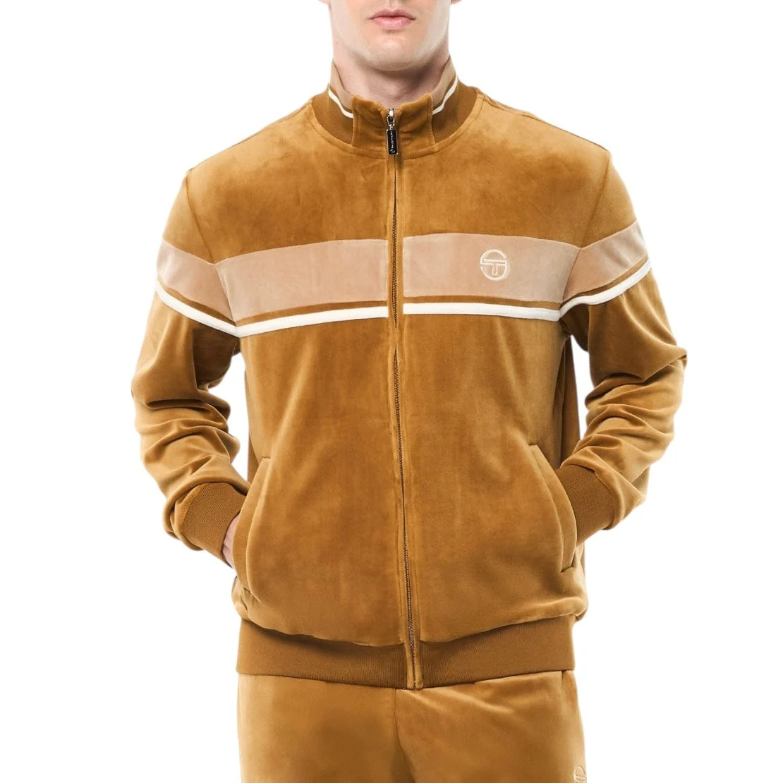 Sergio Tacchini Damarindo Velour Track Set (Bronze Brown) - Image 3