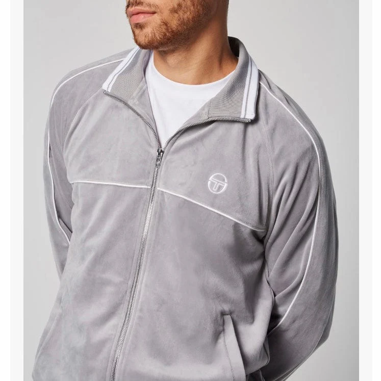Sergio Tacchini Sovana Velour Tracksuit (Sleet) - Image 4