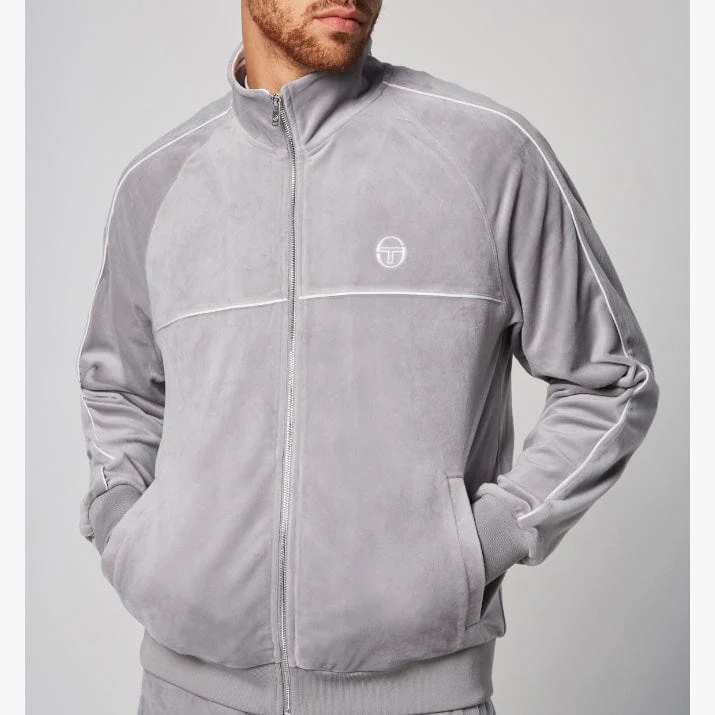 Sergio Tacchini Sovana Velour Tracksuit (Sleet) - Image 5