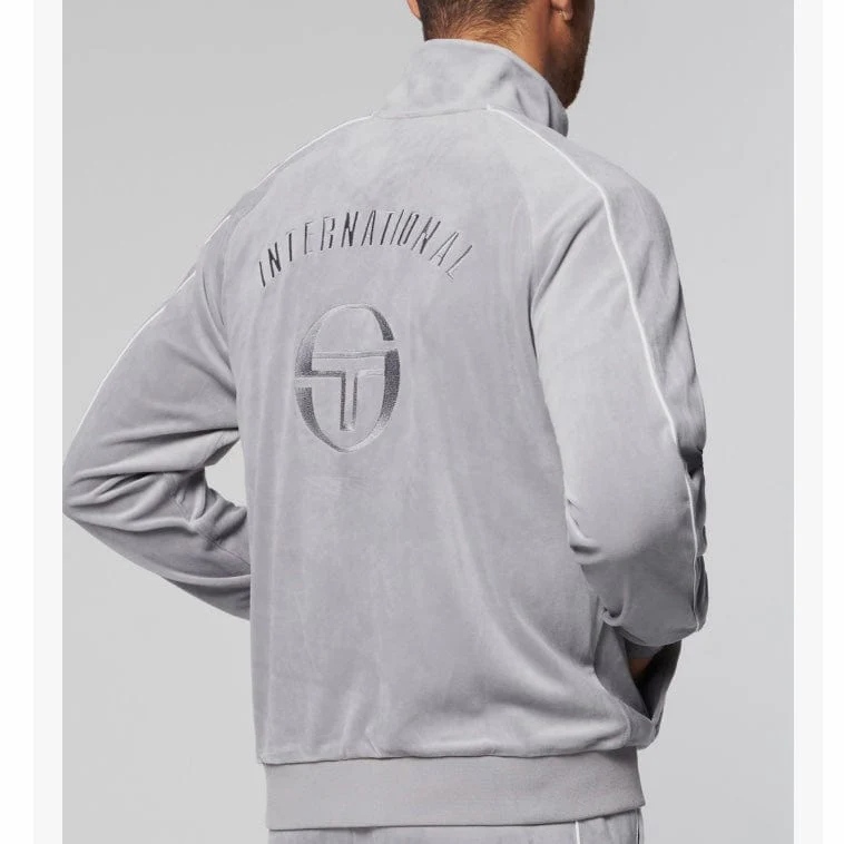 Sergio Tacchini Sovana Velour Tracksuit (Sleet) - Image 6