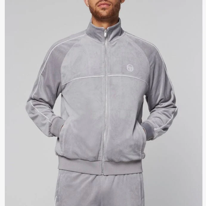Sergio Tacchini Sovana Velour Tracksuit (Sleet) - Image 3