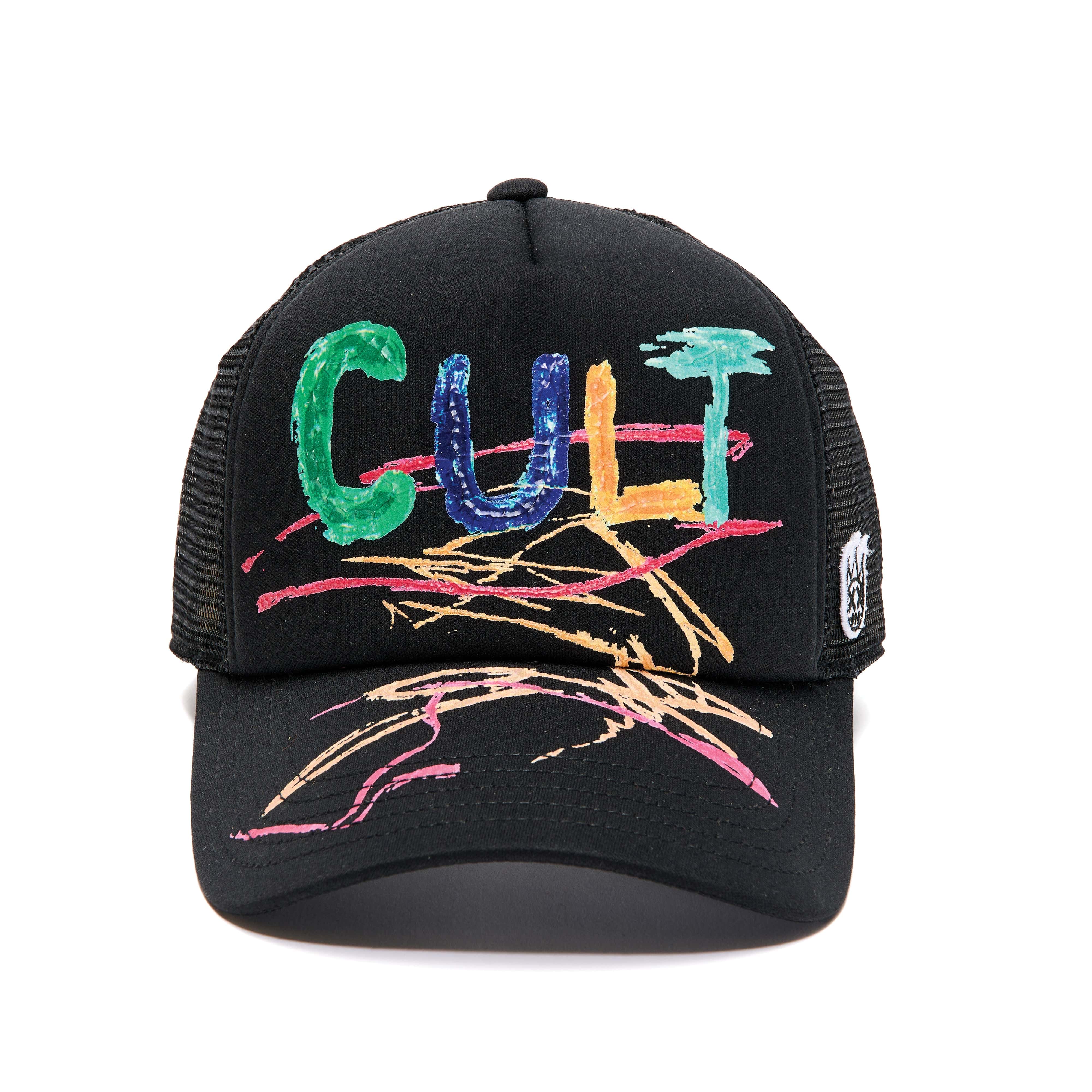 Shimuchan Black Foam Trucker Hat – Hand Drawn Logo Cap - Image 2