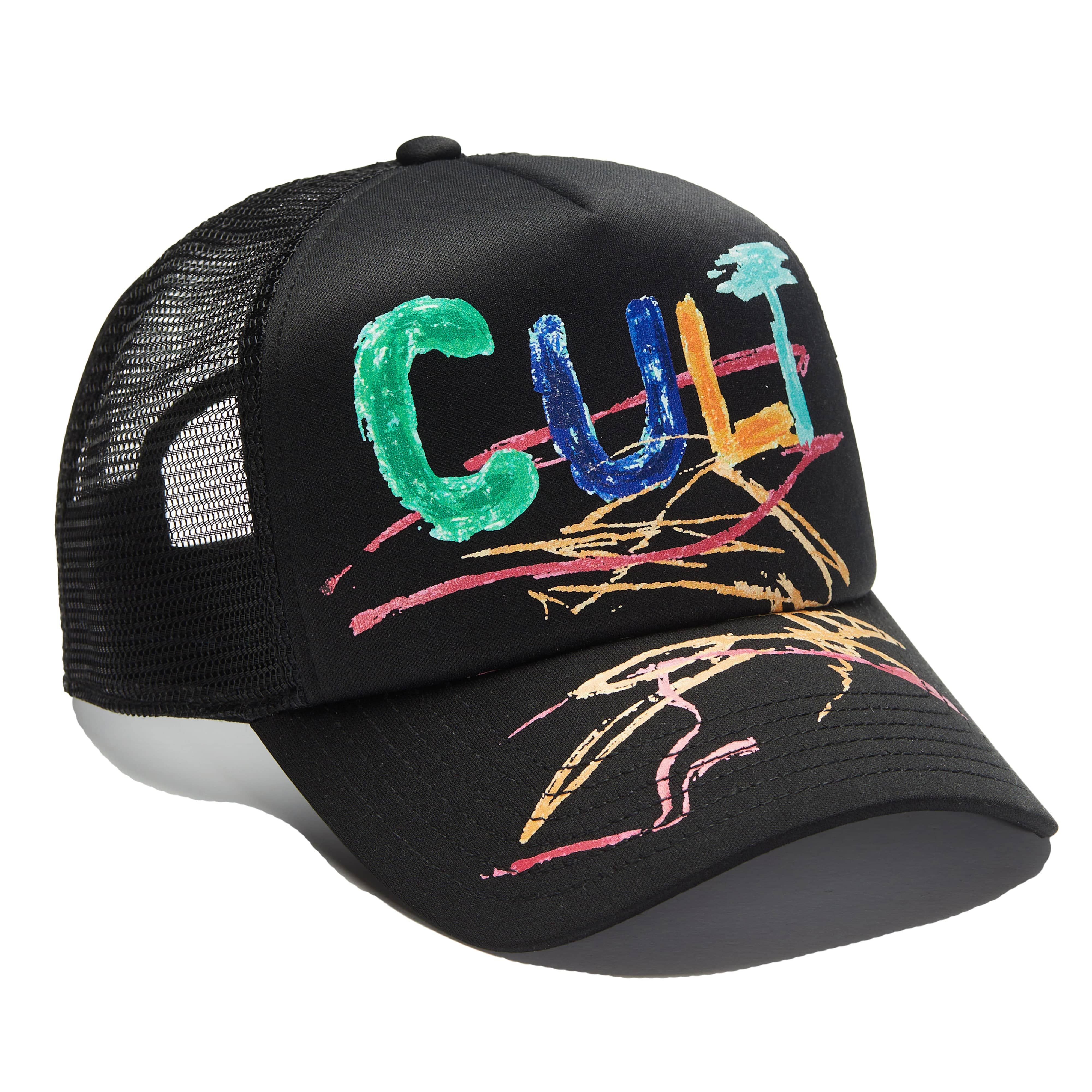 Shimuchan Black Foam Trucker Hat – Hand Drawn Logo Cap - Image 3