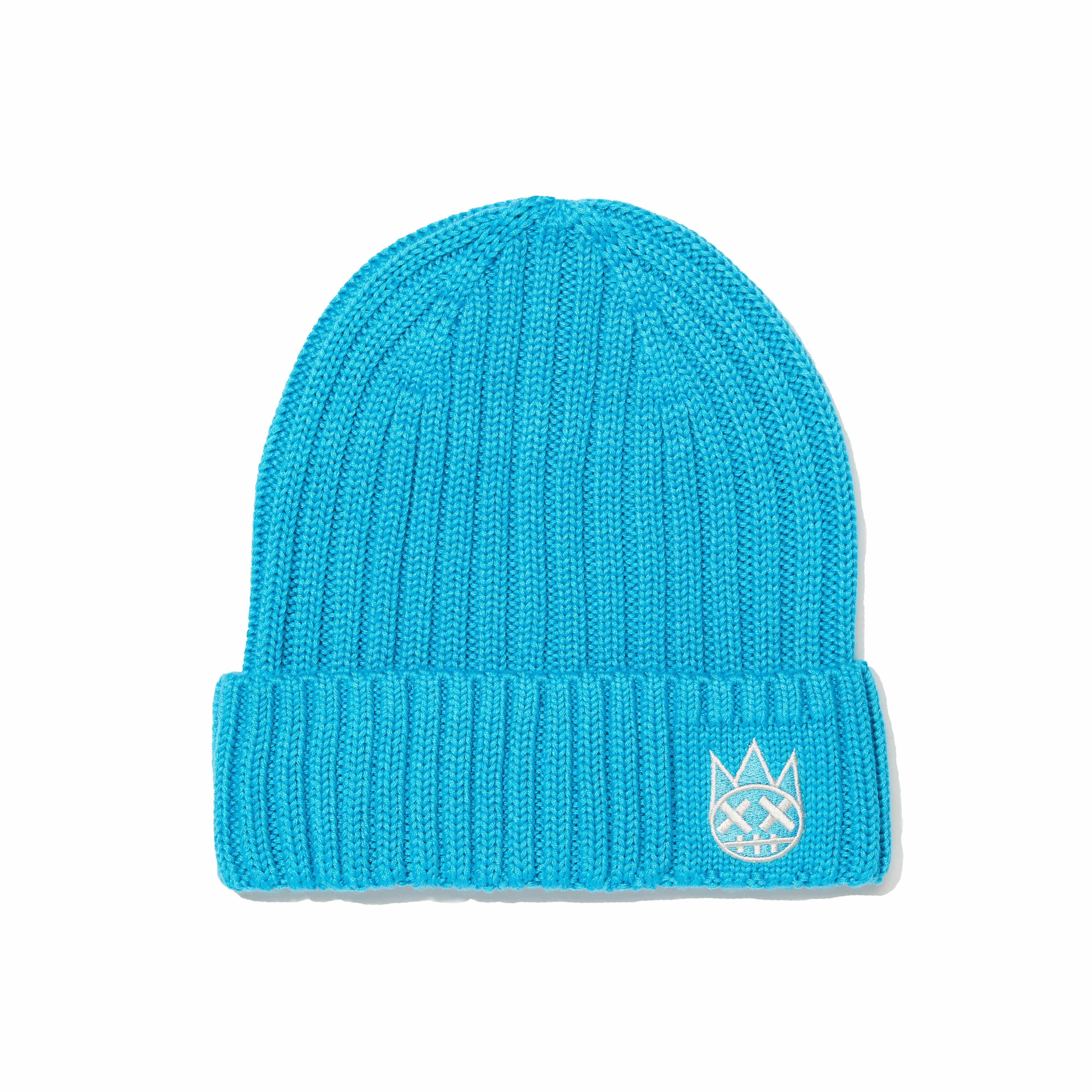 Shimuchan Logo Knit Hat In Electric Blue - Image 2