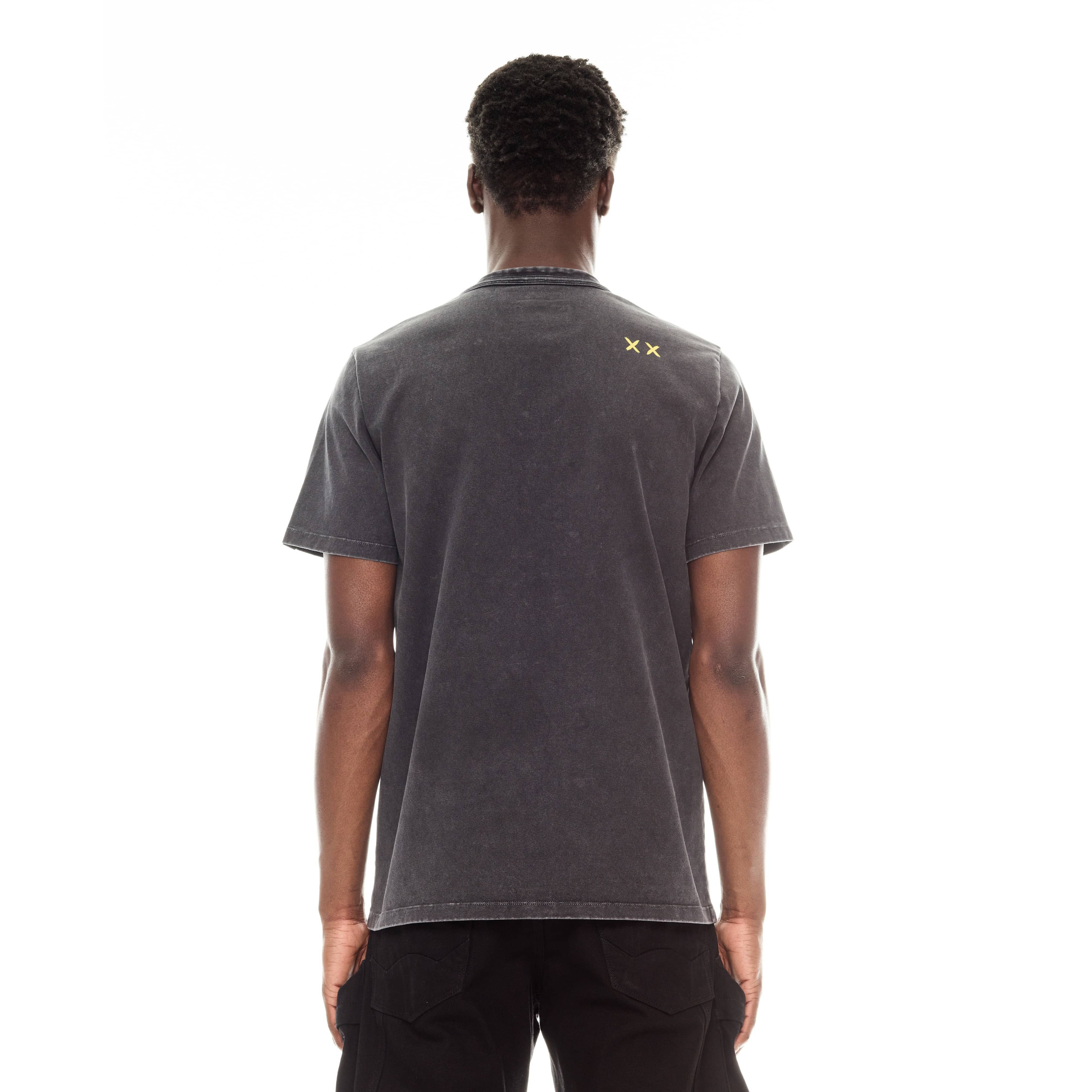 SHORT SLEEVE CREW NECK TEE "LIGHT UP THE SKY" IN VINTAGE CHARCOAL - Image 4