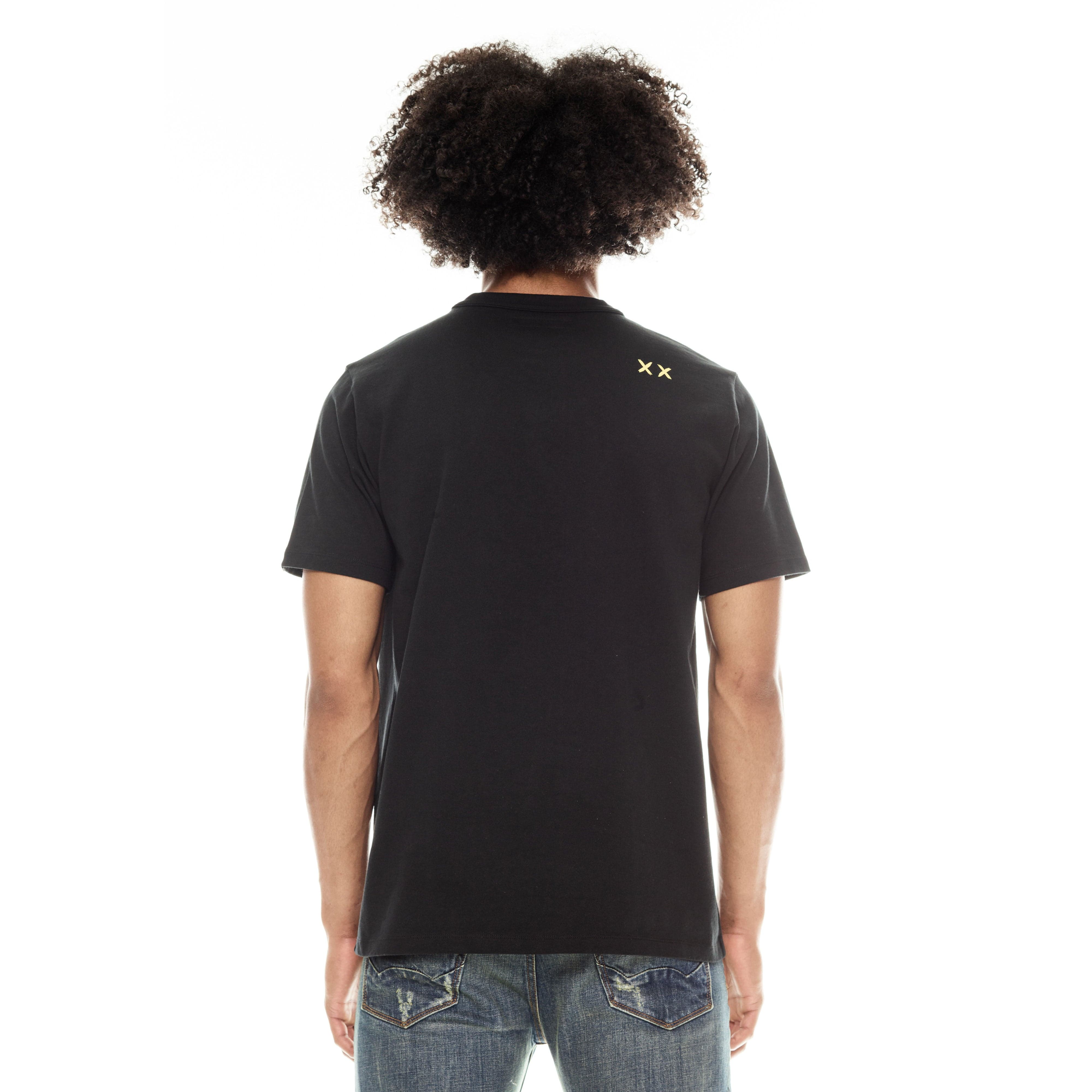 SHORT SLEEVE CREW NECK TEE "MELTING SUN" IN PIRATE BLACK - Image 4