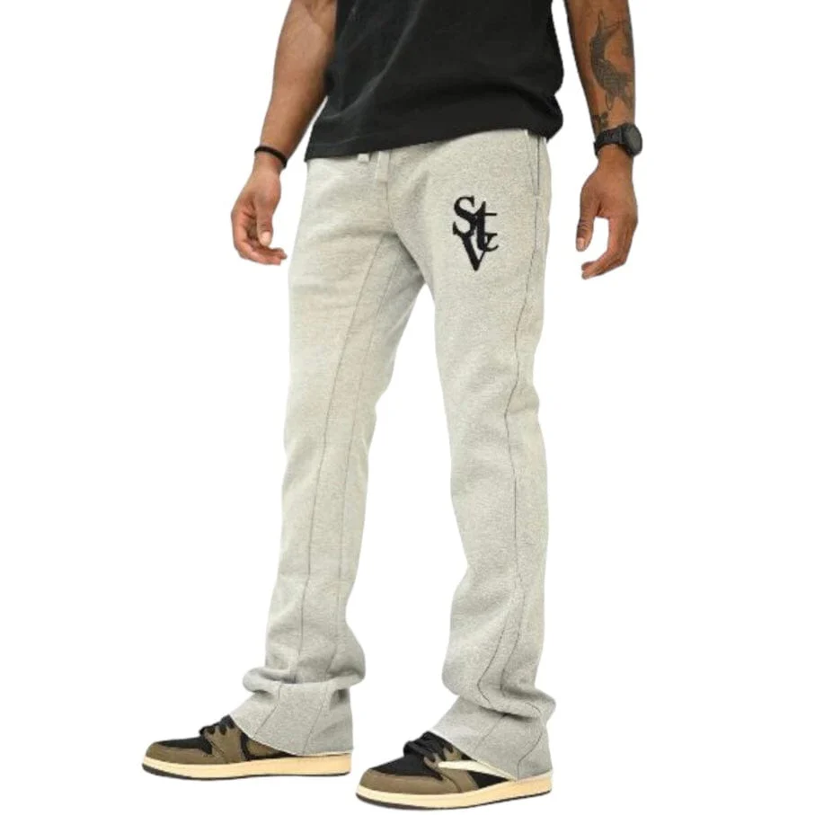 Si Tu Veux Logo Flare Jogger (Heather Gray) TV0093 - Image 2