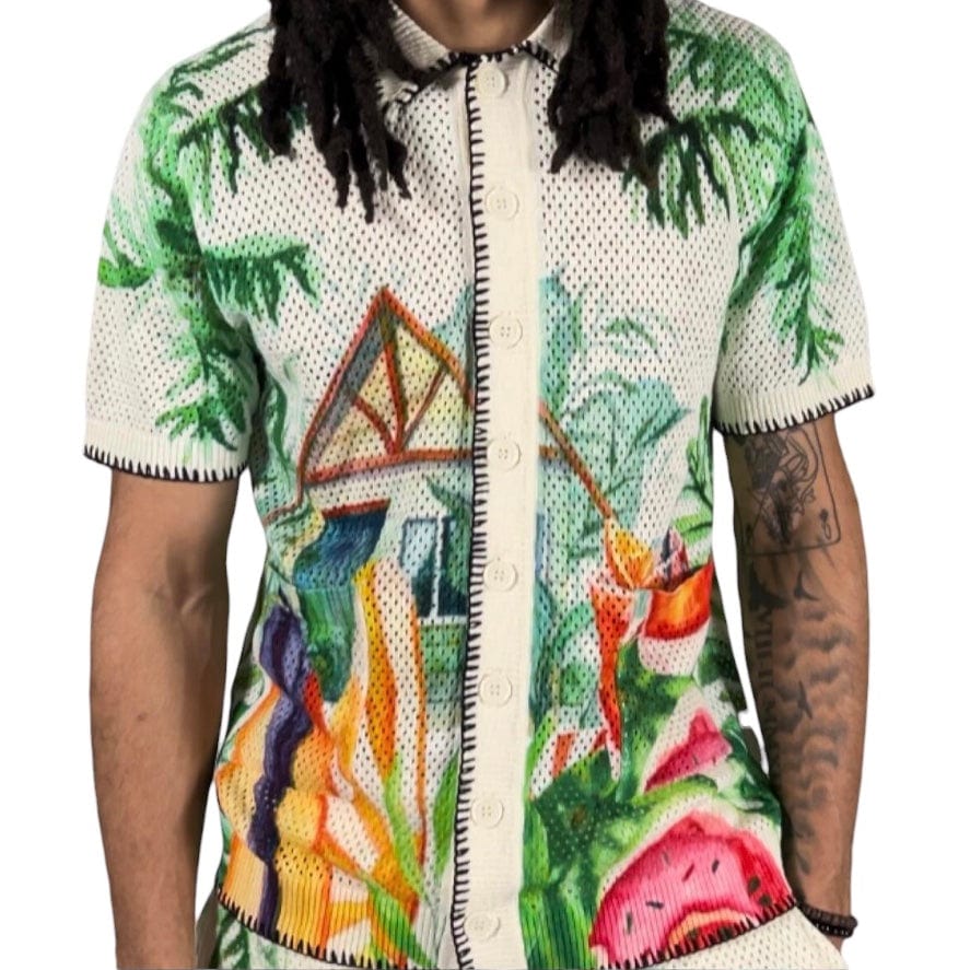 Si Tu Veux Tropical Life Shirt (Cream) TV0128 - Image 3