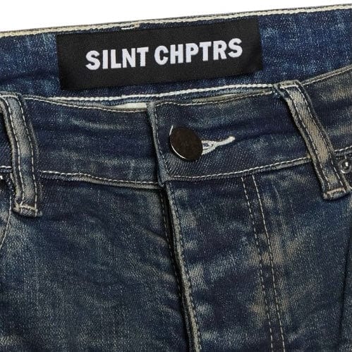 Silnt Chptrs Expansion 4 Way Stretch Skinny Denim (Blue Washed) SC-J5-001 - Image 3