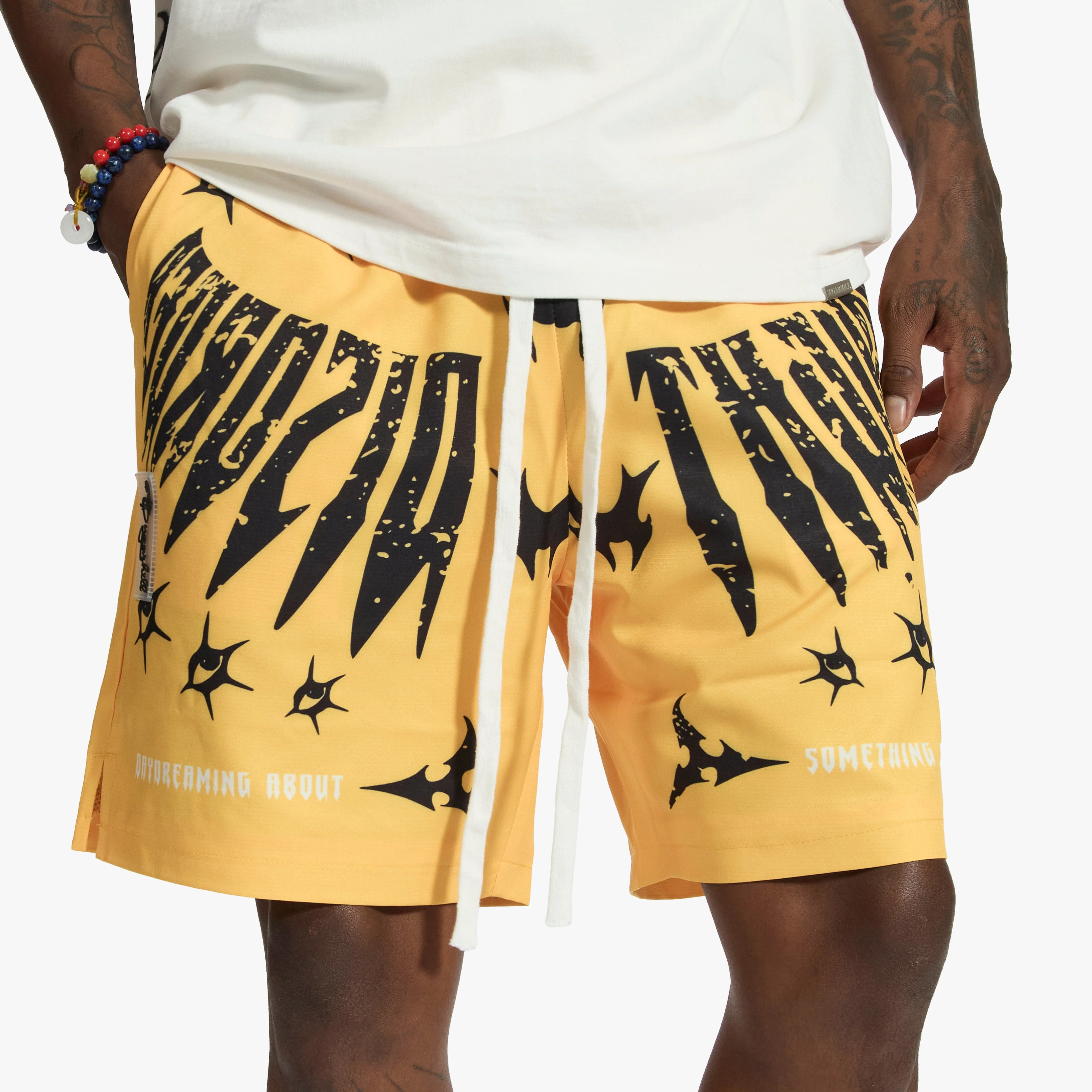 "Sinister" Poly Shorts (gold)