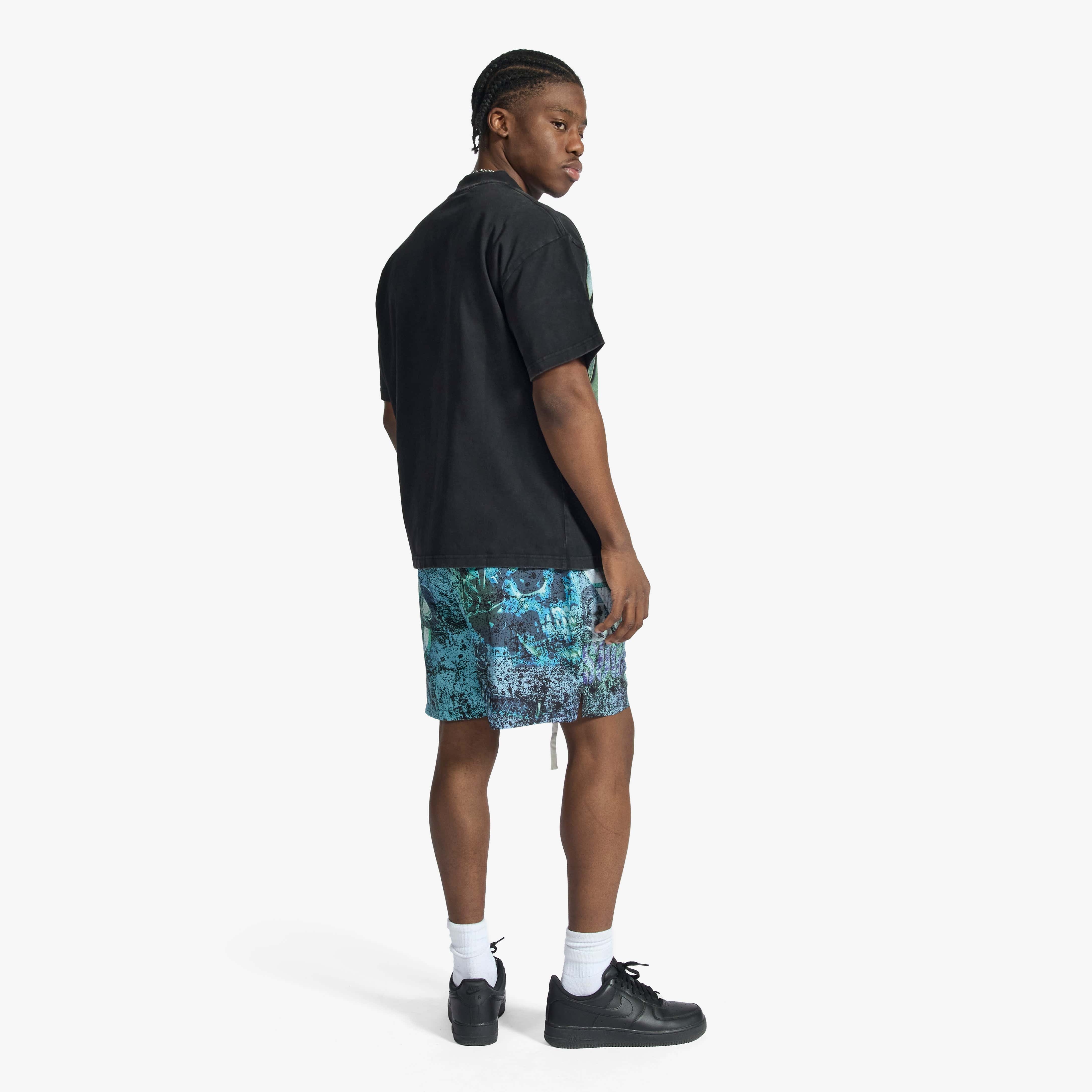 "Skid" Poly Shorts (green/purple) - Image 4