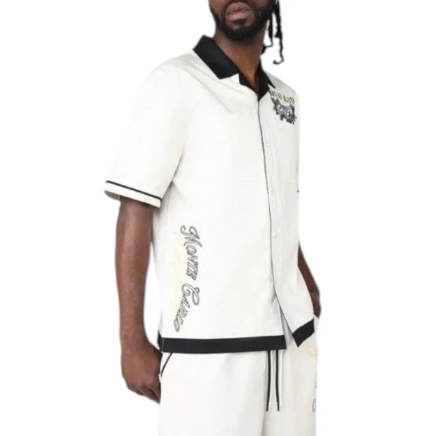 Smoke Rise Boxy Country Club SS Buttoned Down Set (Ecru/Black) WH25184 - Image 3