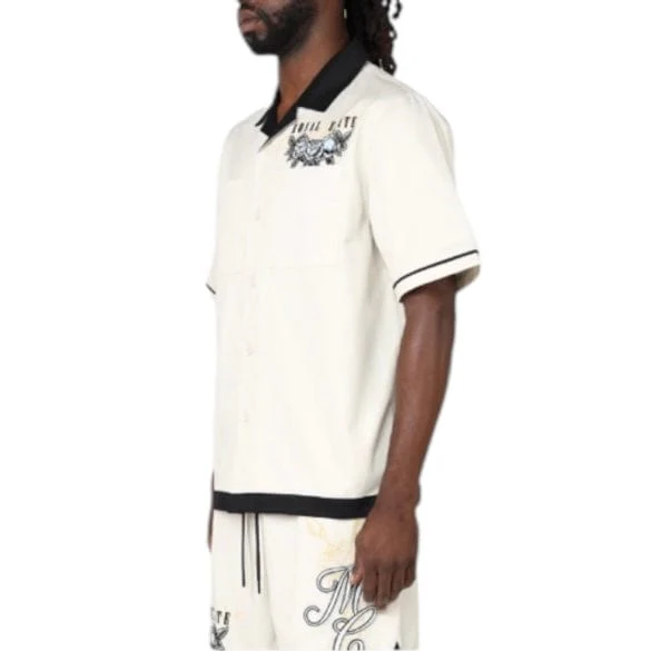 Smoke Rise Boxy Country Club SS Buttoned Down Set (Ecru/Black) WH25184 - Image 4