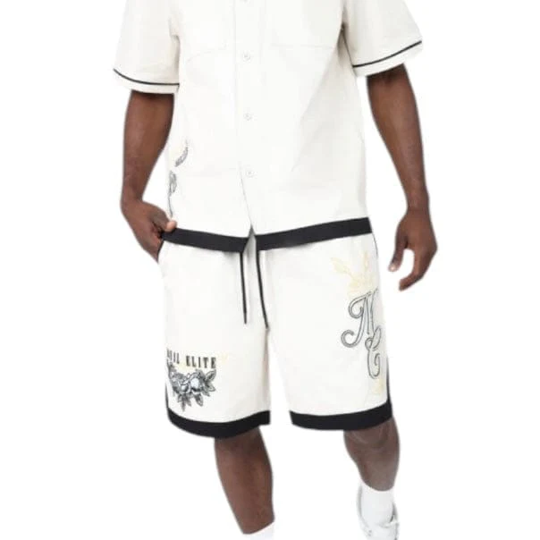 Smoke Rise Boxy Country Club SS Buttoned Down Set (Ecru/Black) WH25184 - Image 7