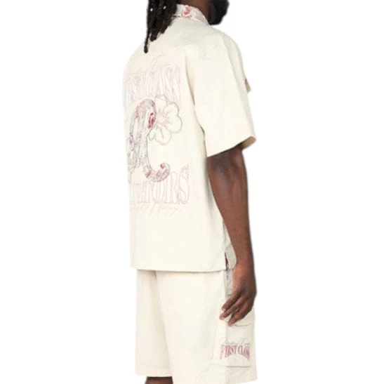 Smoke Rise Boxy Tapestry SS Buttoned Down Set (Ecru) WH25196 - Image 3