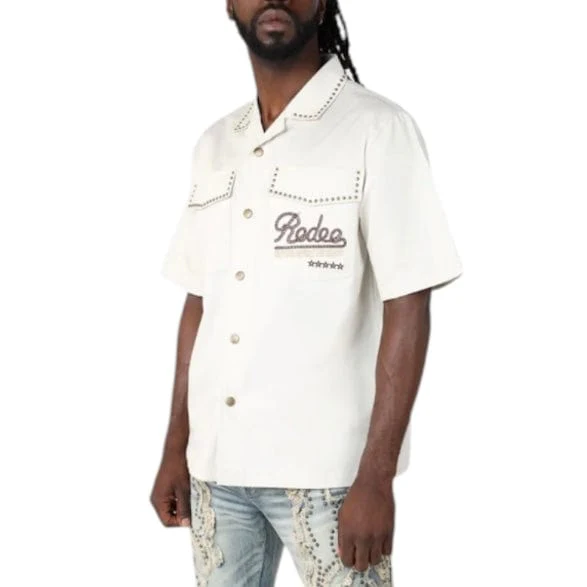 Smoke Rise Boxy Western Buttoned Down Shirt (Chalk) WH25198 - Image 2