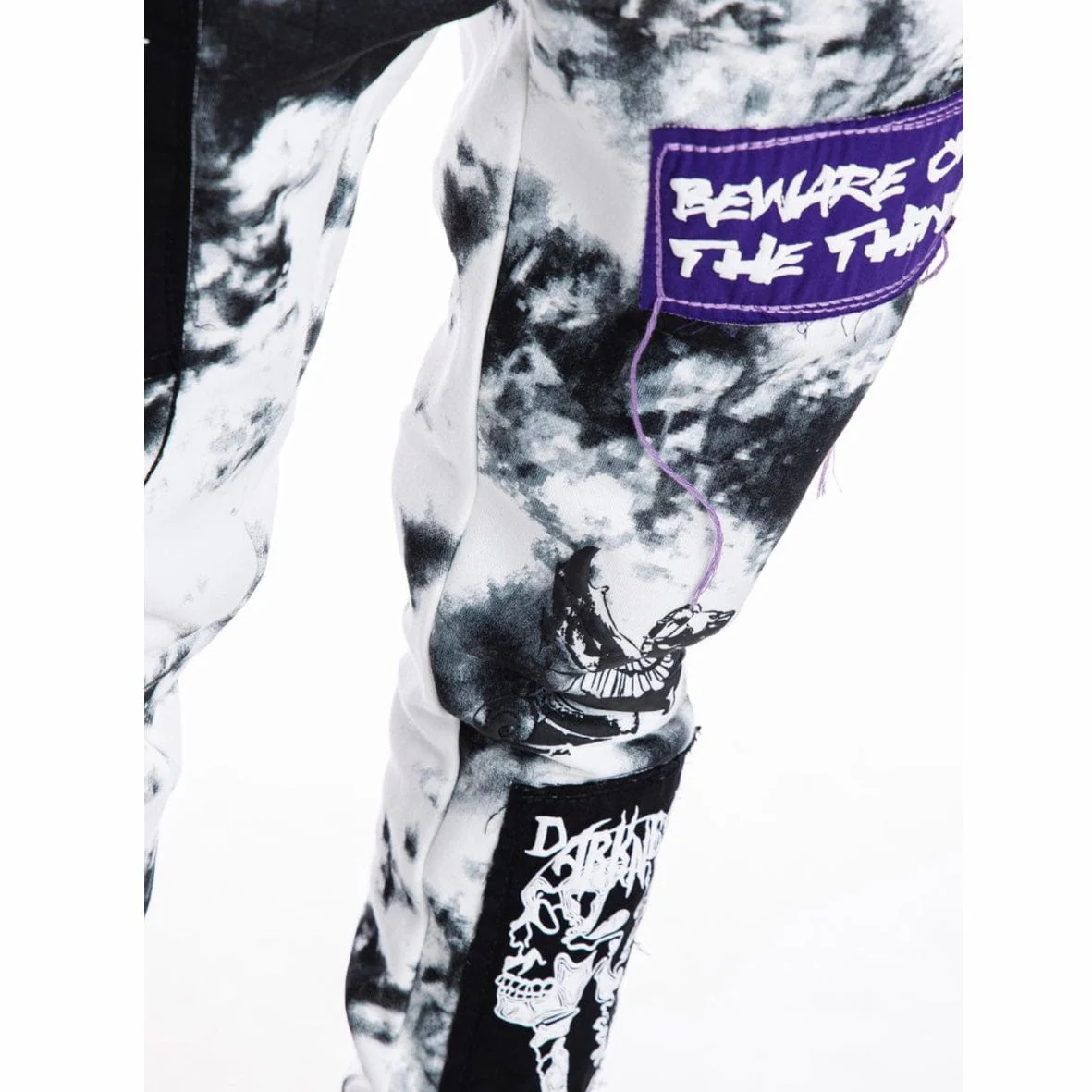 Smoke Rise Gothic Fashion Fleece Joggers (Cloud Black) FP21658-MP - Image 5