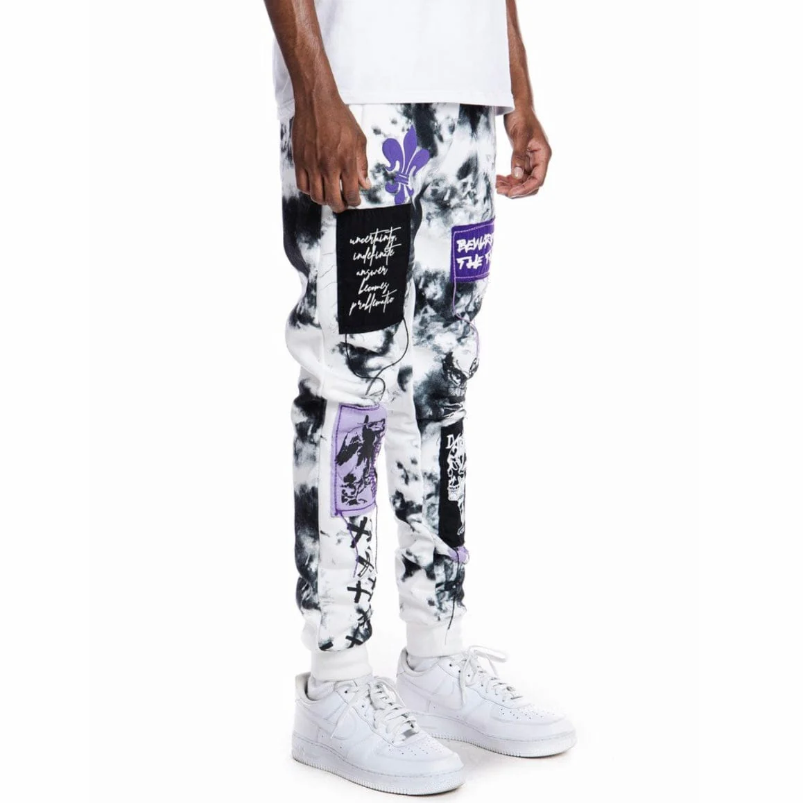 Smoke Rise Gothic Fashion Fleece Joggers (Cloud Black) FP21658-MP - Image 6