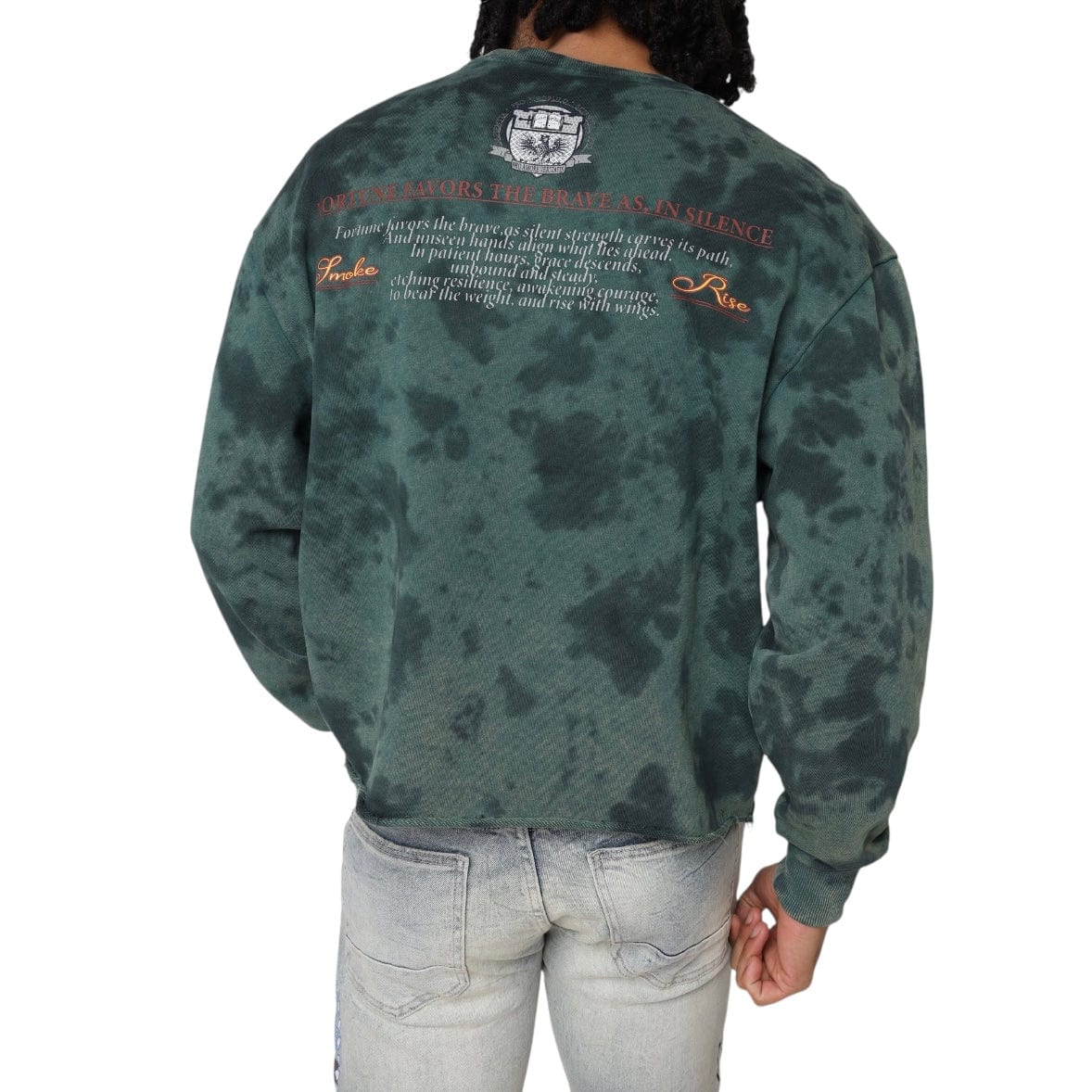 Smoke Rise Magnificence French Terry Crewneck (June Bug) FO25576 - Image 5