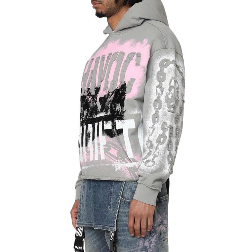 Smoke Rise Oversized Havoc Fleece Hoodie (Drizzle) FO25558 - Image 2