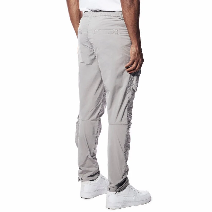 Smoke Rise Printed Nylon Utility Pants (Light Grey) WP23182 - Image 3