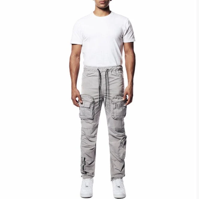 Smoke Rise Printed Nylon Utility Pants (Light Grey) WP23182 - Image 5