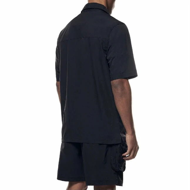Smoke Rise Printed Nylon Utility Shirt (Black) WH23182 - Image 3