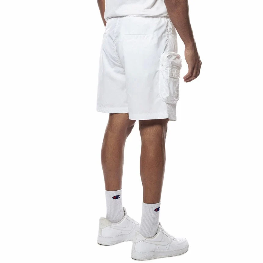 Smoke Rise Printed Nylon Utility Short (White) WS23182 - Image 3