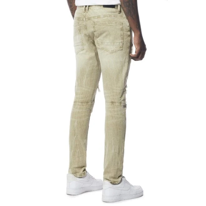 Smoke Rise Rip & Repaired Color Jeans (Light Oak) JP23532 - Image 5