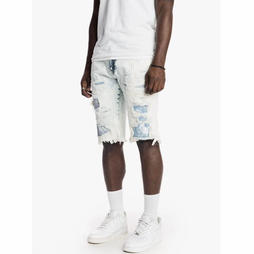 Smoke Rise Ripoff Fashion Denim Shorts (Tide Blue) JS22123 - Image 3