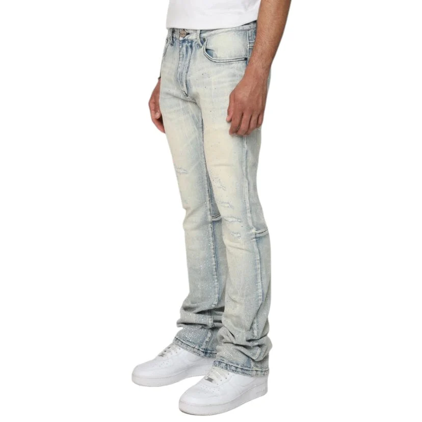 Smoke Rise Stacked All Rhinestone Jean (Anges Blue) JP25536 - Image 2