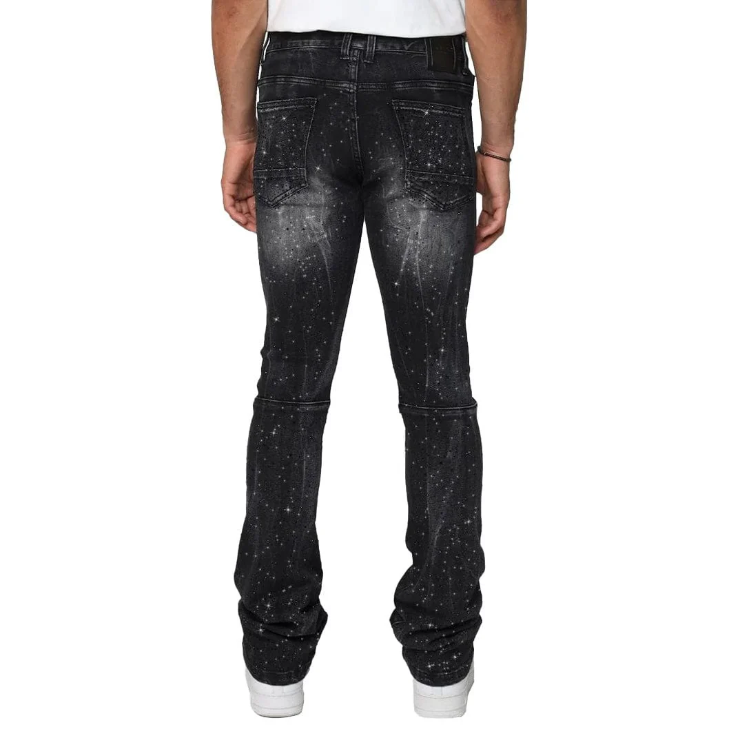 Smoke Rise Stacked All Rhinestone Jean (Hematite Black) JP25536 - Image 3