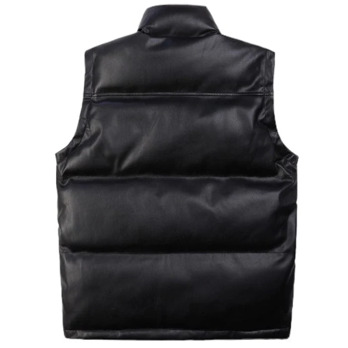 Smoke Rise Utility Vegan Leather Vest (Black) WV23685 - Image 2
