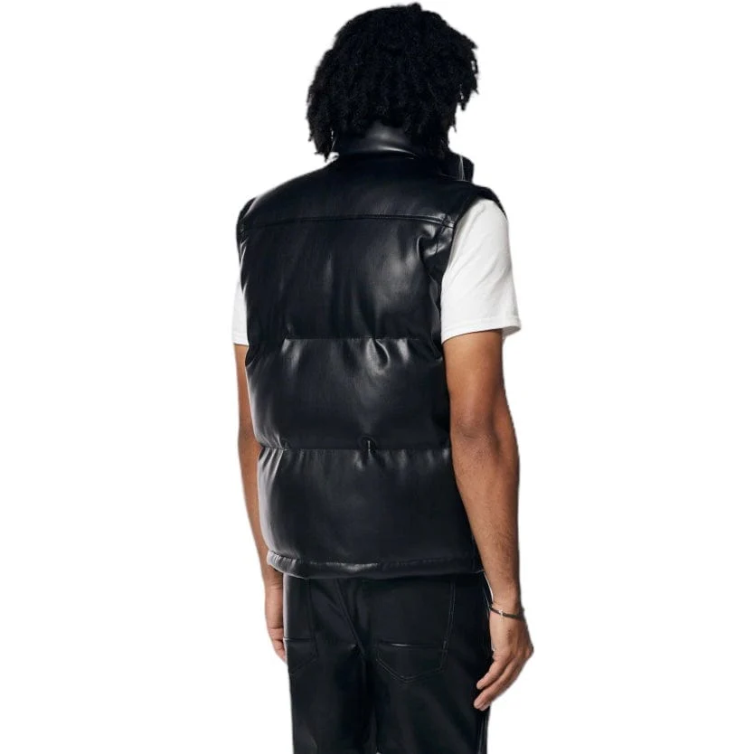Smoke Rise Utility Vegan Leather Vest (Black) WV23685 - Image 5