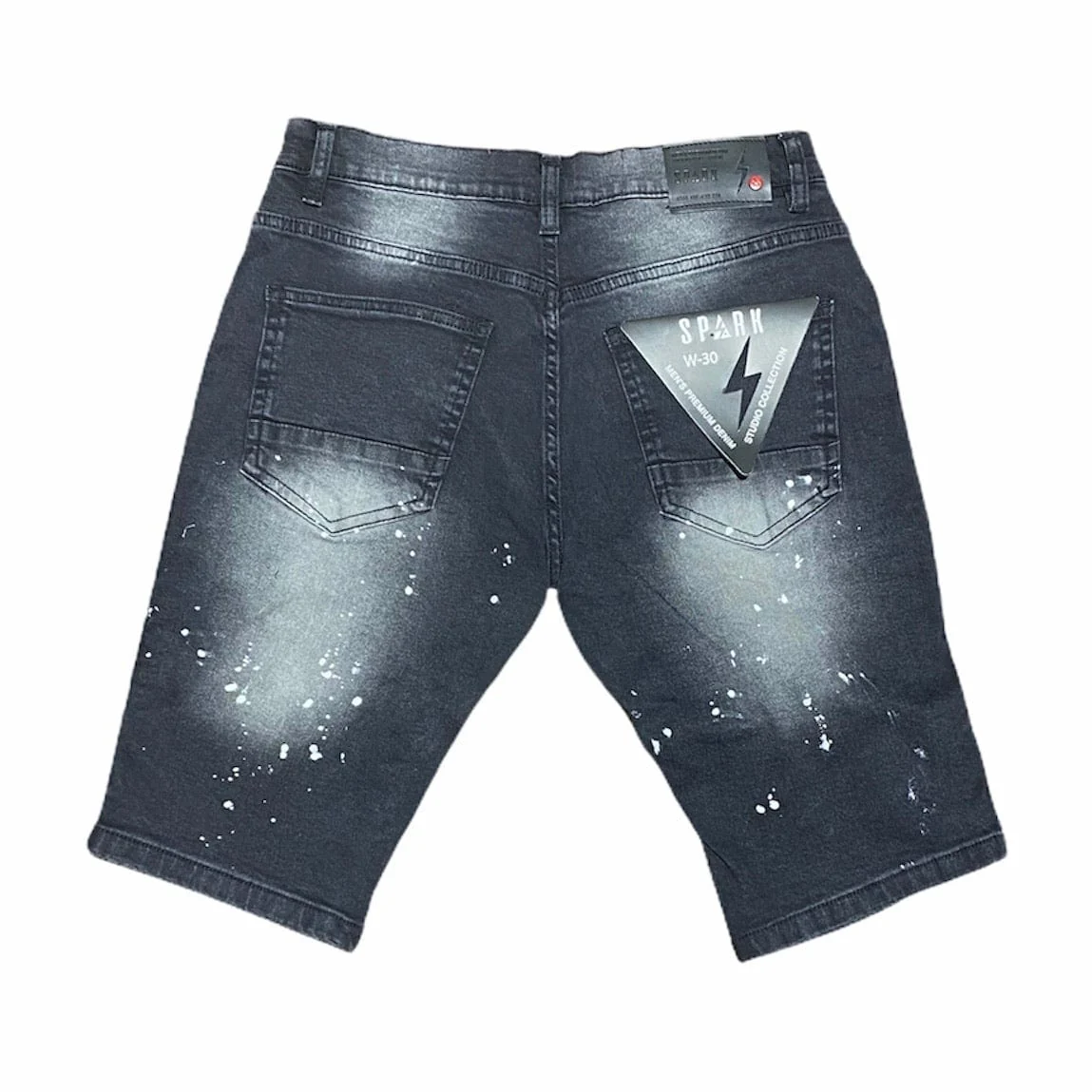 Spark Ripped Biker Shorts (Black Sand) 11045A - Image 2