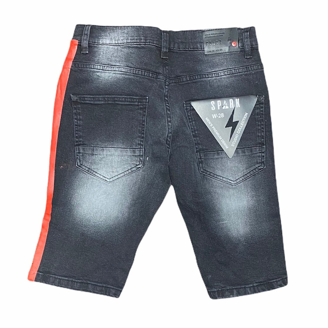 Spark Ripped Stripe Shorts (Black/Red) 11035A - Image 2