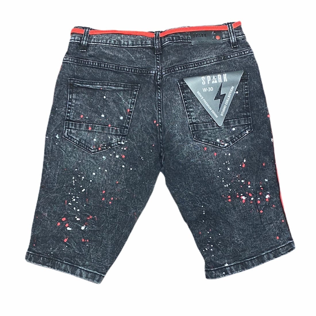 Spark Splatter Tape Shorts (Ice Black) 11085A - Image 2