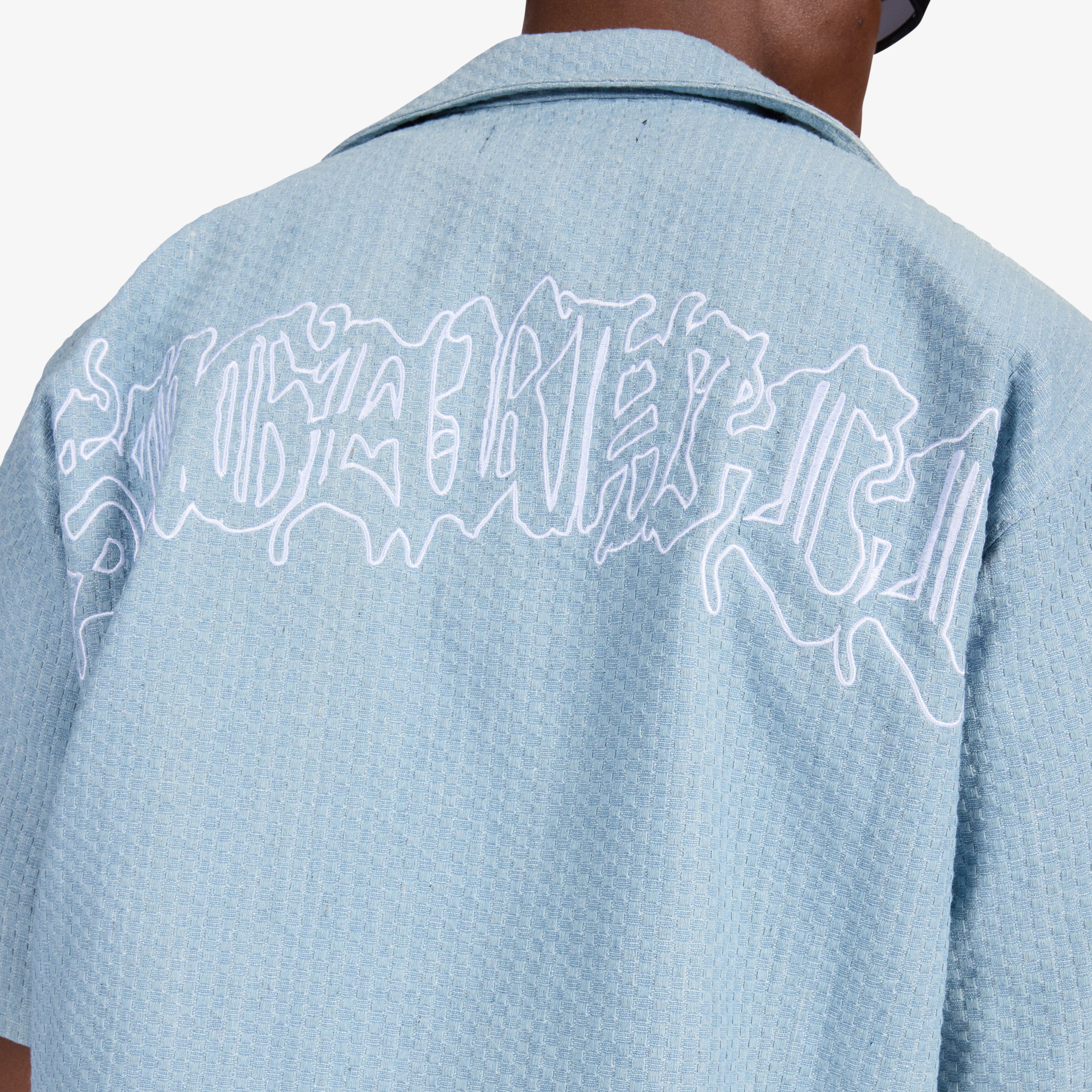 "Springfield" Jacquard Work Shirt (light blue) - Image 4