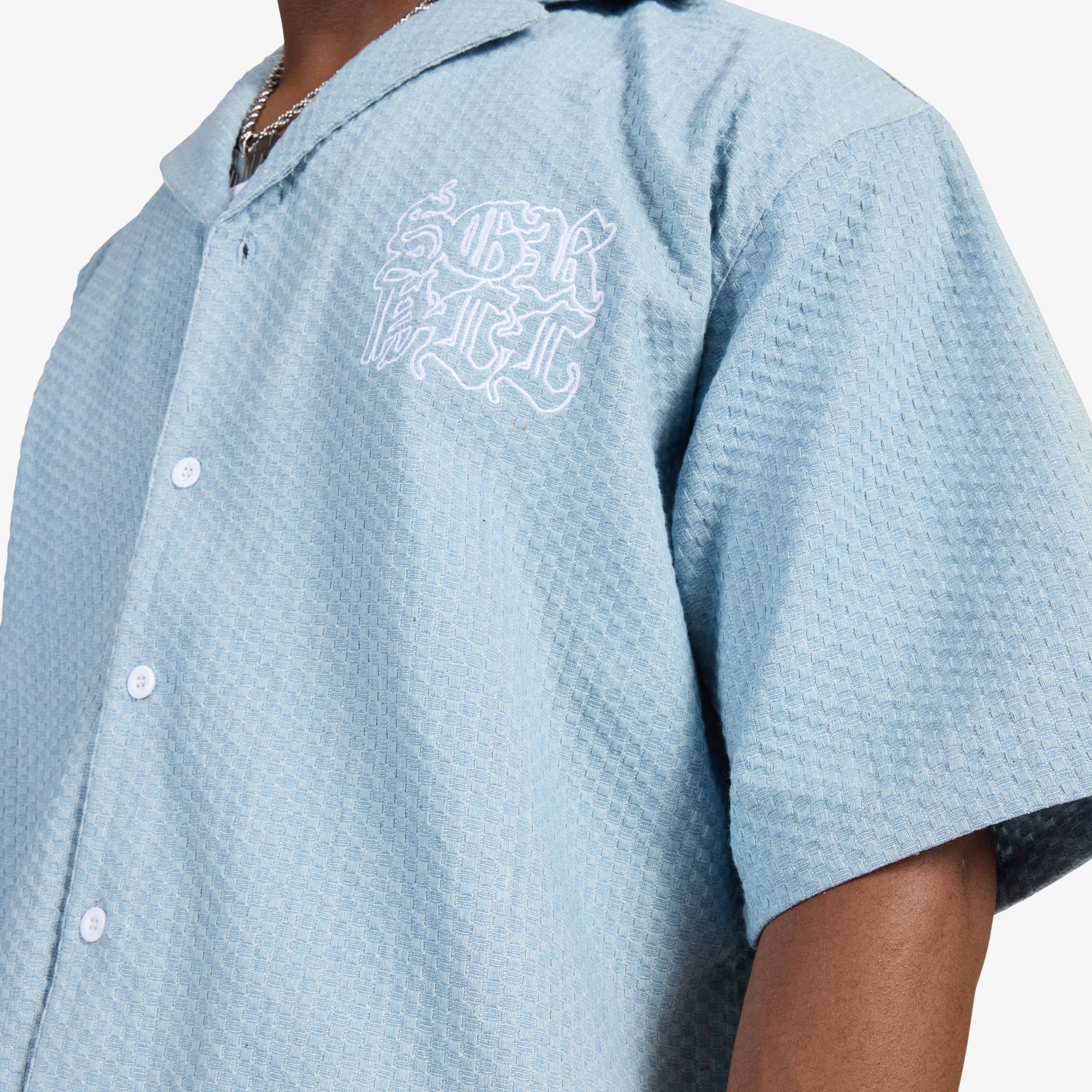 "Springfield" Jacquard Work Shirt (light blue) - Image 5