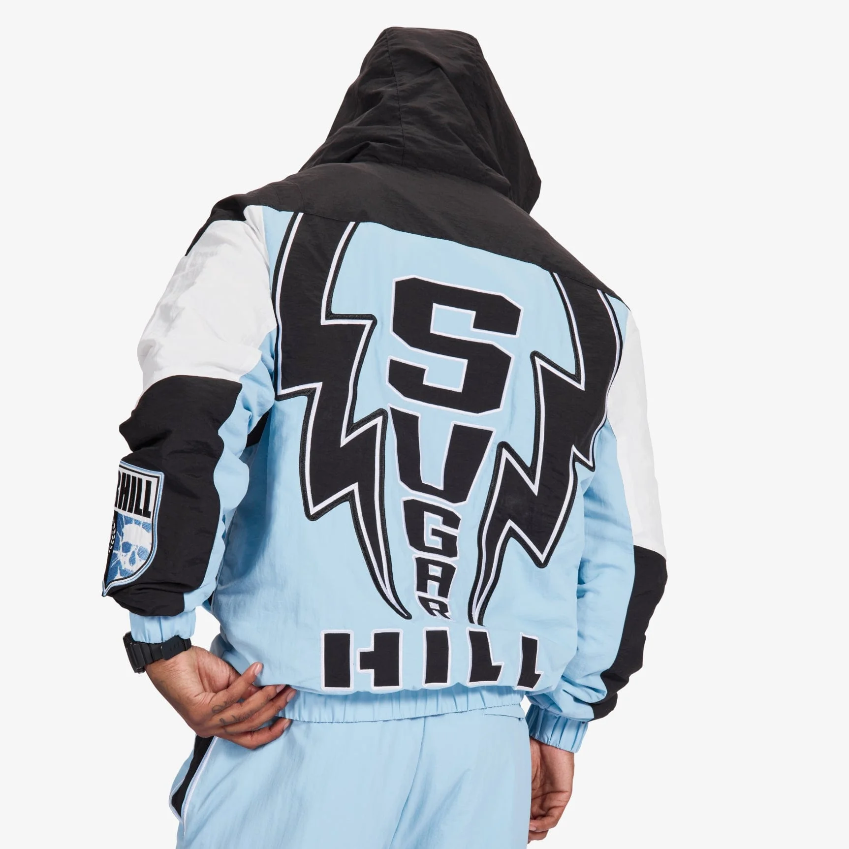 "Storm" Starter Jacket (baby blue/black) - Image 2