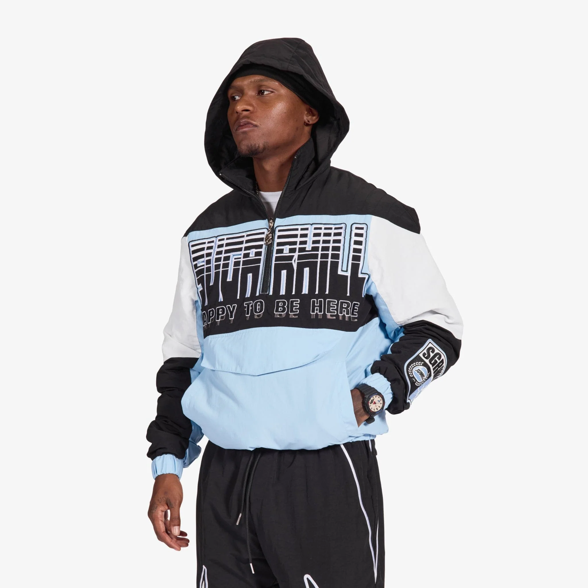 "Storm" Starter Jacket (baby blue/black) - Image 3