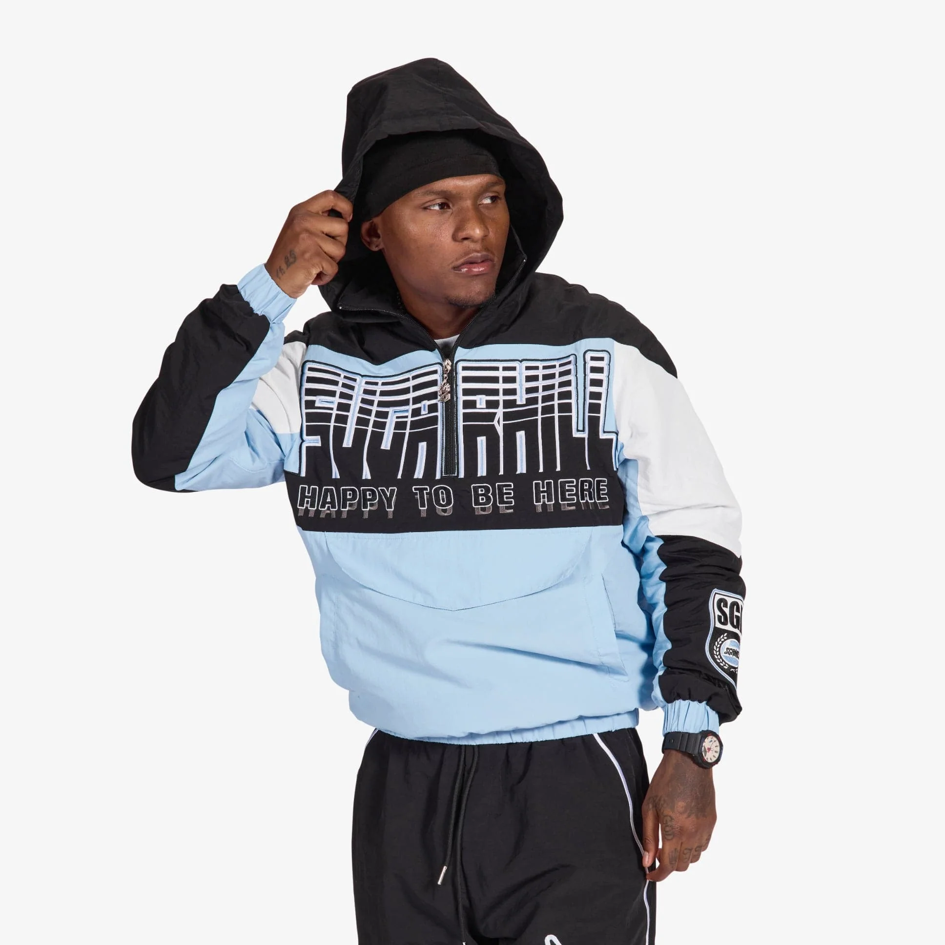 "Storm" Starter Jacket (baby blue/black) - Image 5