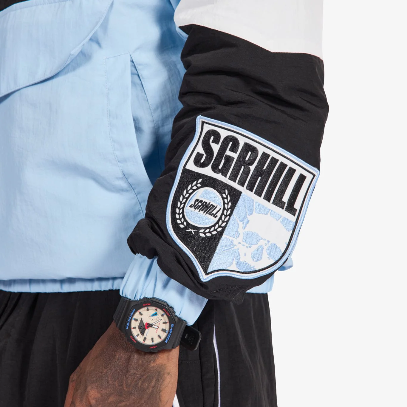"Storm" Starter Jacket (baby blue/black) - Image 7