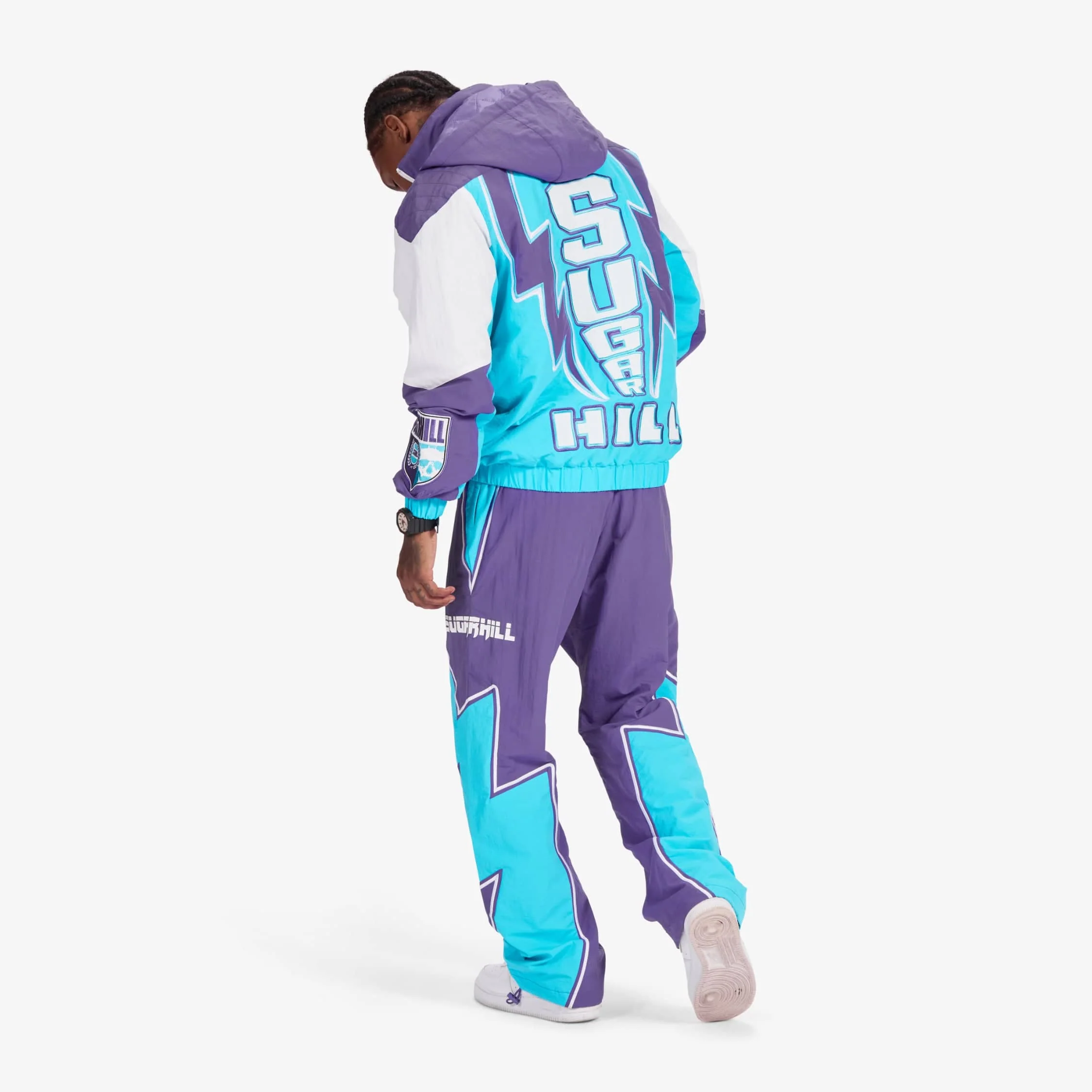 "Storm" Starter Jacket (purple/aqua) - Image 4