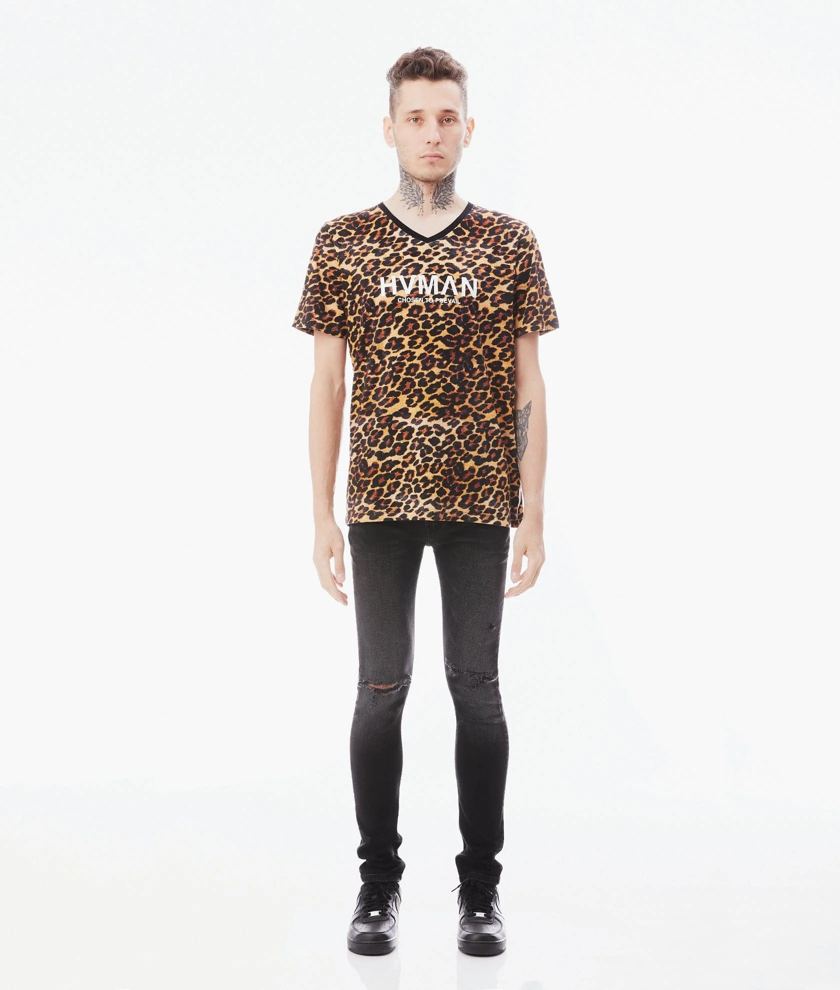 Strat Super Skinny Jeans – Vintage Black, Ripped Stretch Denim - Image 2