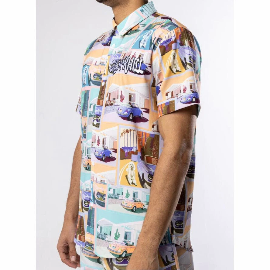 Sugar Hill Beverly Hills Button-Up Shirt (Orange/Mint) SH22-SUM2-16 - Image 3