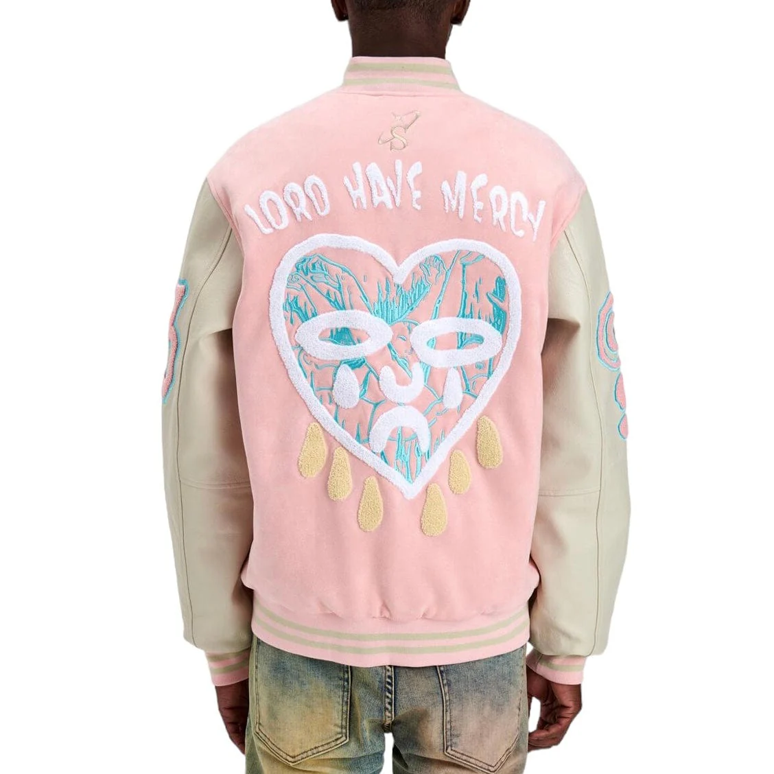 Sugar Hill "Mercy" Suede Letterman Jacket (Pink Suede) SH24-SPR1-17 - Image 4