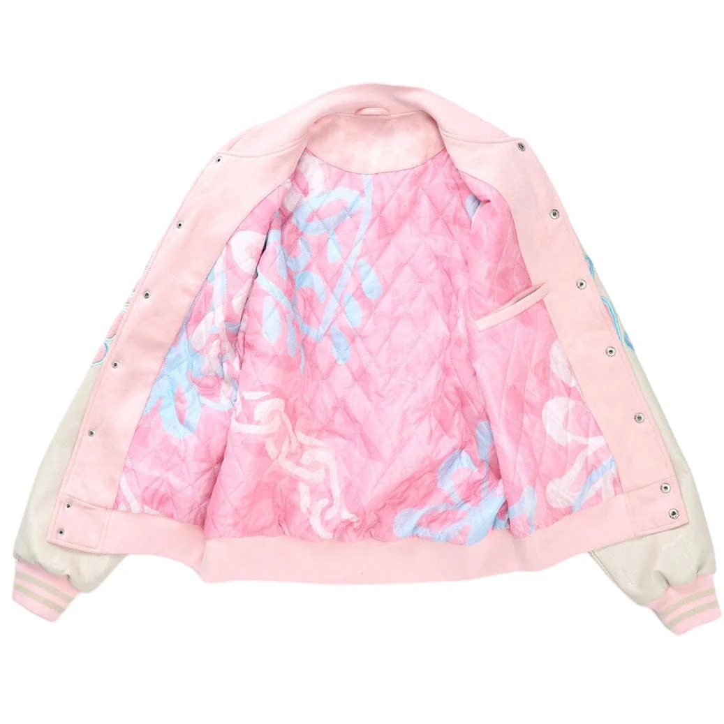 Sugar Hill "Mercy" Suede Letterman Jacket (Pink Suede) SH24-SPR1-17 - Image 6