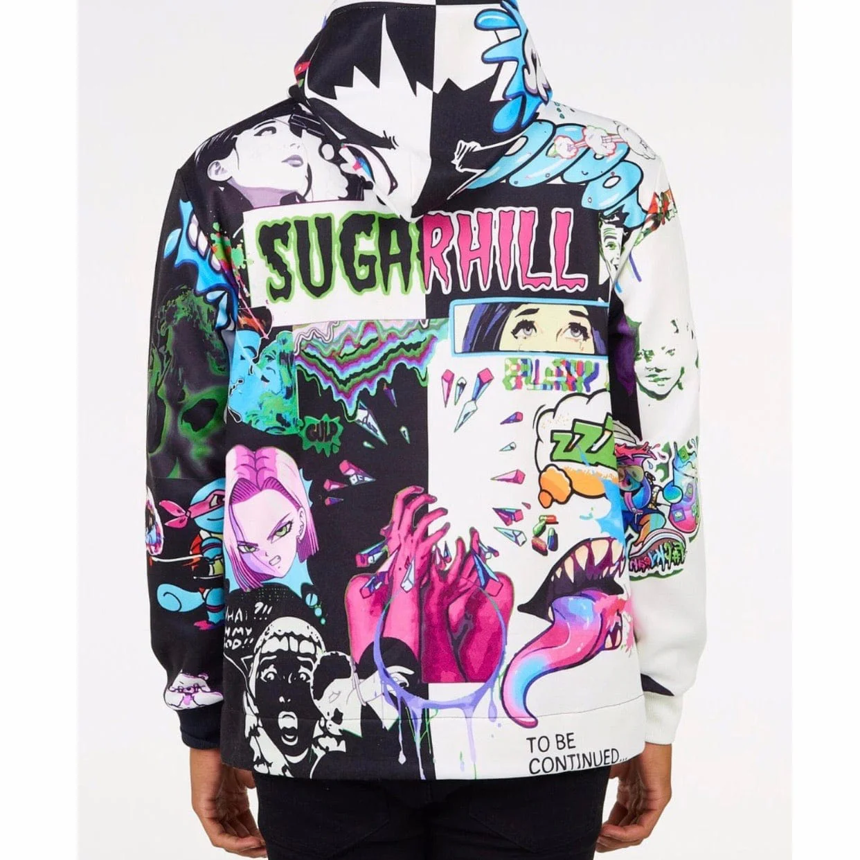 Sugar Hill Split Psycho Hoodie (Black/White) SH-FALL20-05 - Image 3