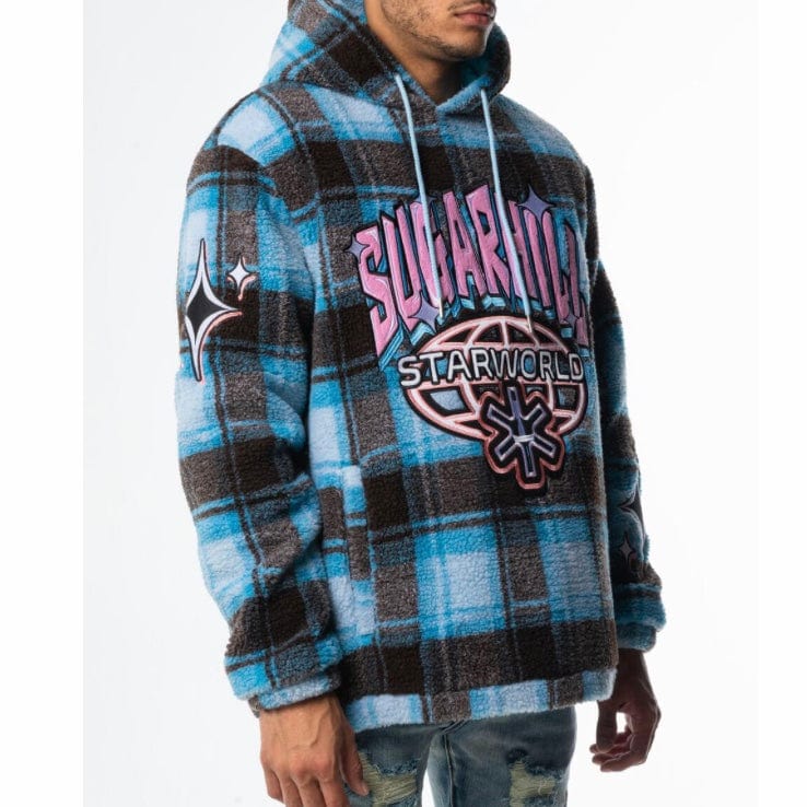 Sugar Hill Starworld Sherpa Hoodie (Blue Plaid) SH22-HOL-13 - Image 2